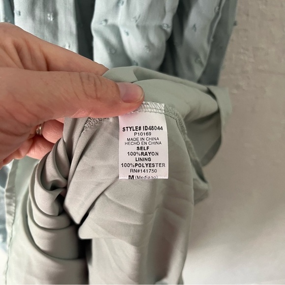 Orange Creek Dress Women's Medium Smocked Flutter Sleeve Swiss Dot Maxi Prairie - Picture 6 of 8